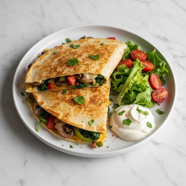 Veggie Quesadilla.