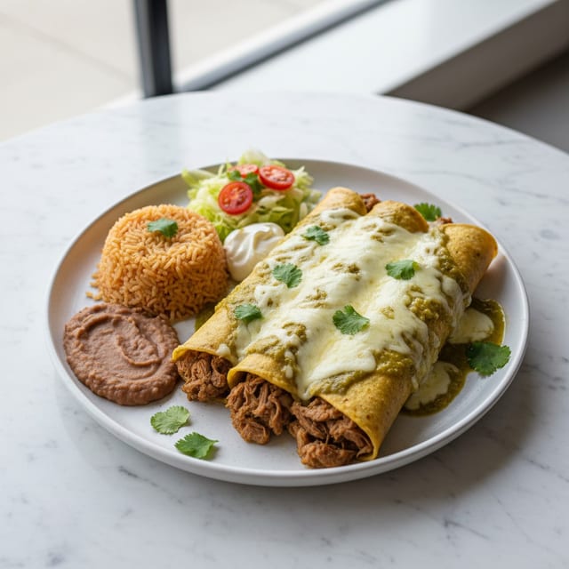 Seafood Enchiladas.
