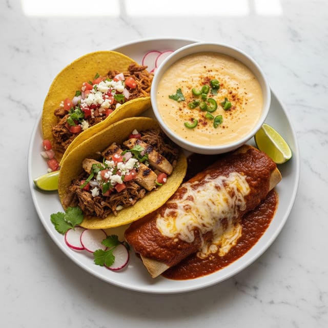 4. Two Tacos, Chile Con Queso and Enchilada Combo.