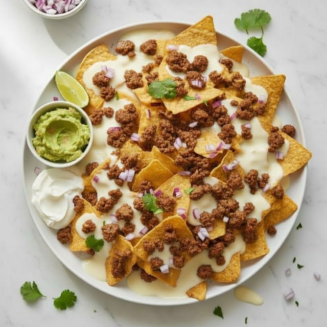 Ground Beef Nachos.